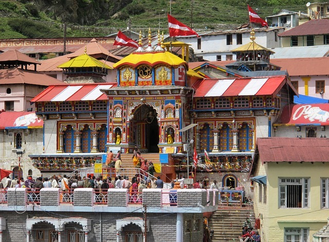 famous hindu temple at Badrinath Uttrakhand